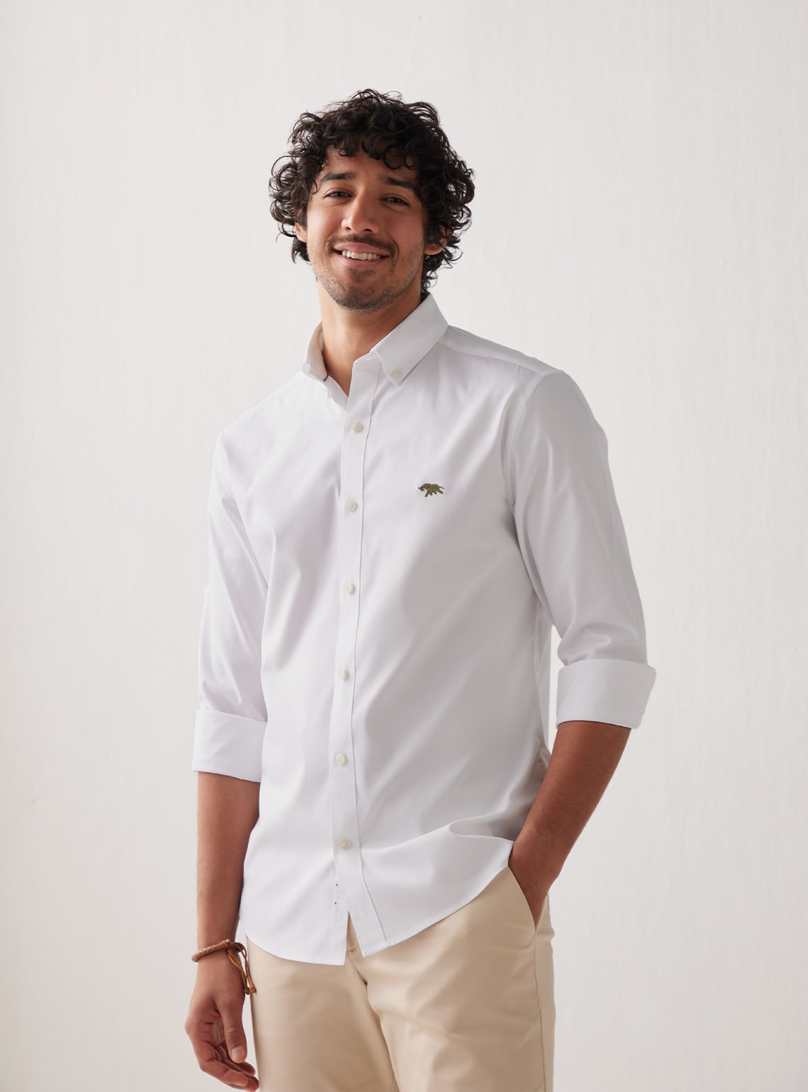 Essential White Olive Mark Shirt