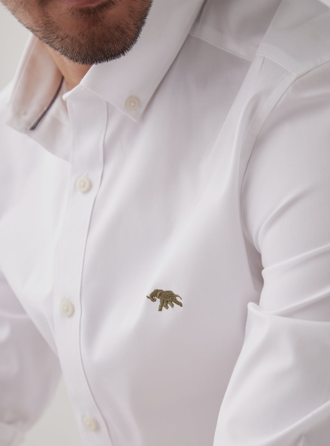 Essential White Olive Mark Shirt