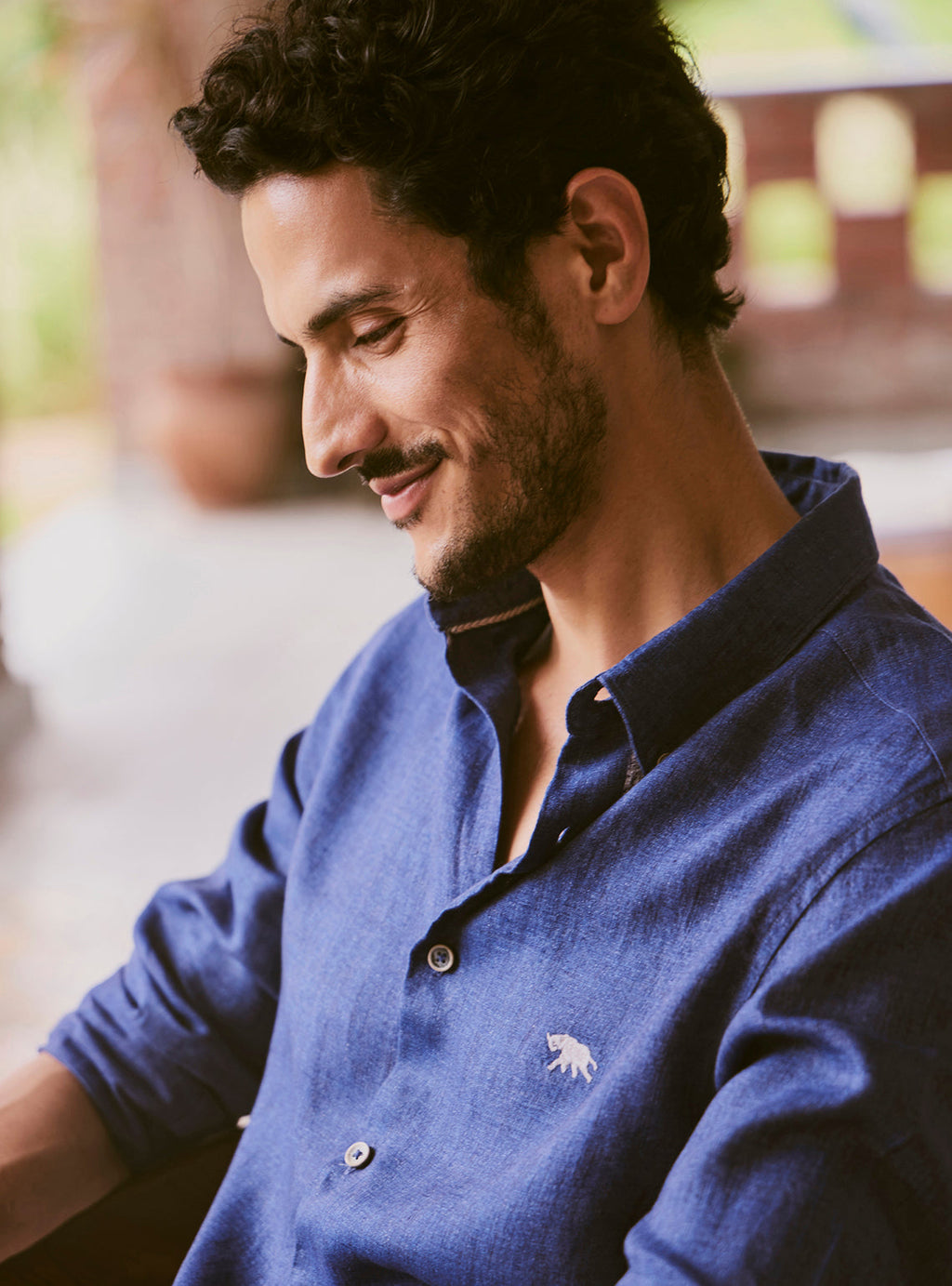 Liberty Navy Linen Shirt