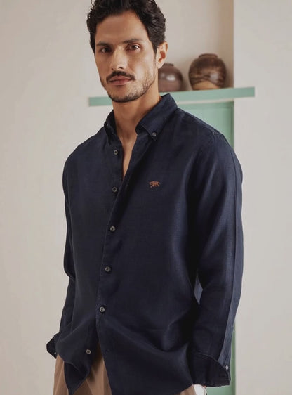 Deep Sea Linen Shirt